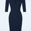Nehla Pencil Dress In Navy