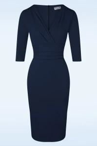 Nehla Pencil Dress In Navy