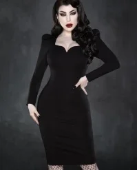 Femme Fatal Dress In Black