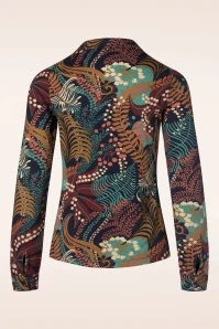 King Louie Nightingale Blouse In Blue - Image 2