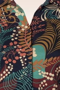 King Louie Nightingale Blouse In Blue - Image 3