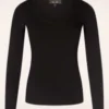 King Louie Carice V Rib Top In Black