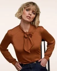 King Louie Amalia Top In Cognac Orange