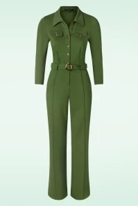 King Louie Alexa Rodeo Jumpsuit In Olive Green - Image 2