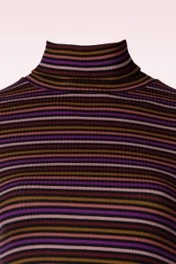 King Louie Rolla Stripe Rollneck Top In Mesa Pink - Image 3