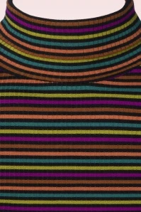 King Louie Rolla Stripe Rollneck Top In Umbre - Image 3