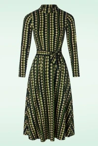 King Louie Betsy Quincy Rollneck Midi Dress In Pine Green - Image 2