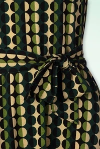 King Louie Betsy Quincy Rollneck Midi Dress In Pine Green - Image 3