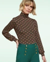 King Louie Betsy Jubilee Puff Top In Dragonfly Green