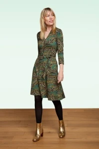 King Louie Emmy Ecovero Venus Dress In Blue