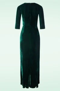 Elvira Maxi Dress In Dark Green - Image 3