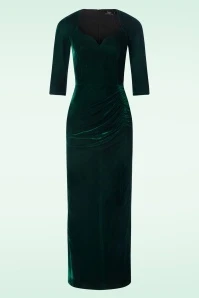 Elvira Maxi Dress In Dark Green - Image 4