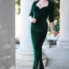 Elvira Maxi Dress In Dark Green