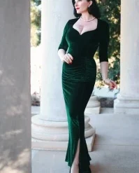Elvira Maxi Dress In Dark Green