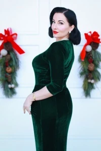 Elvira Maxi Dress In Dark Green - Image 2