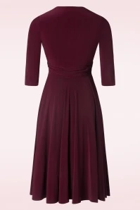 Harlow Swing Dress In Aubergine - Image 4