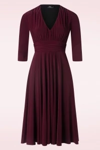 Harlow Swing Dress In Aubergine - Image 3