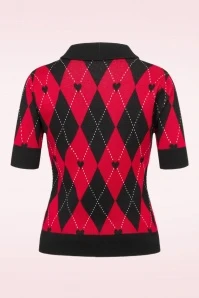 Bunny Amy Top In Black And Red - Image 3