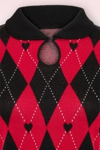 Bunny Amy Top In Black And Red - Image 4