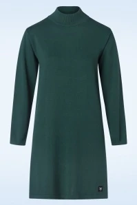 Blutsgeschwister Straight And Easy Dress In Full Of Wonder Petrol