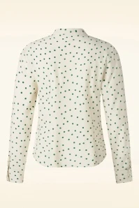 Spot Envy Blouse In Off White - Image 3