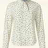 Spot Envy Blouse In Off White