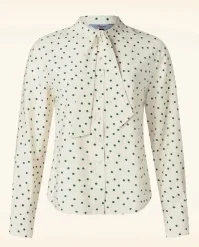 Spot Envy Blouse In Off White