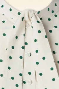 Spot Envy Blouse In Off White - Image 4