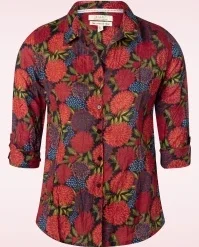 Larissa Dahlia Bed Maritime Blouse In Navy