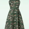 Woodland Creature Swing Dress In Green