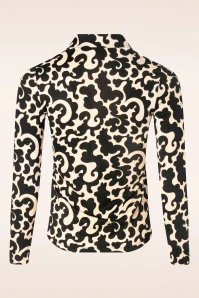 Selda Blouse In Black And Cream - Image 2
