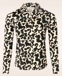 Selda Blouse In Black And Cream