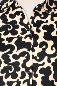 Selda Blouse In Black And Cream - Image 3