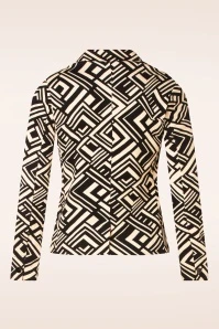 Fay Blazer In Black And Beige - Image 2