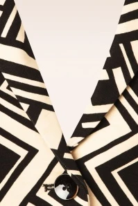 Fay Blazer In Black And Beige - Image 3