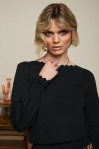 King Louie Audrey Club Bell Top In Black - Image 2