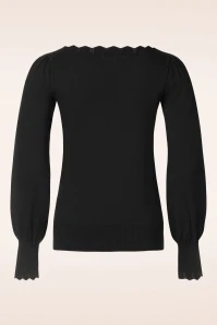 King Louie Audrey Club Bell Top In Black - Image 4