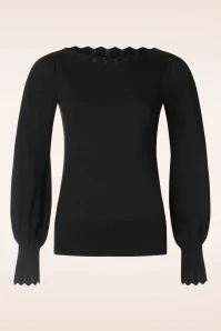 King Louie Audrey Club Bell Top In Black