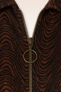 King Louie Macy Tempest Flared Jumpsuit In Cognac Orange - Image 3