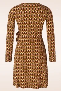 Gina Cross Over Dress In Brown - Image 2