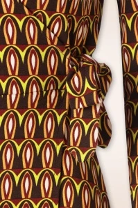 Gina Cross Over Dress In Brown - Image 3