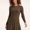 Nina Knitted Dress In Brown