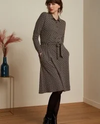 King Louie Sheeva Dusty Dress In Cabernet Red