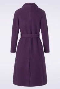 Cally Belted Coat In Purple - Image 2