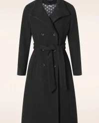 Cally Belted Coat In Black