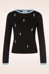 Star Strike Jumper In Black And Blue