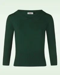 Sweet Scallop Jumper In Green