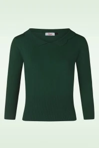Sweet Scallop Jumper In Green