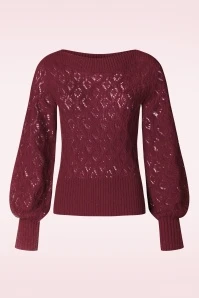 King Louie Erin Bell Top Borgo In Cabernet Red - Image 2