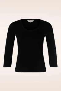 Scoop Neck Top In Black